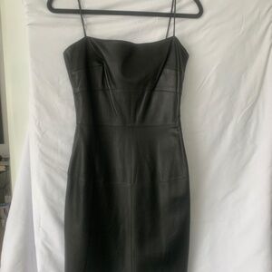 Black leather Tahari dress